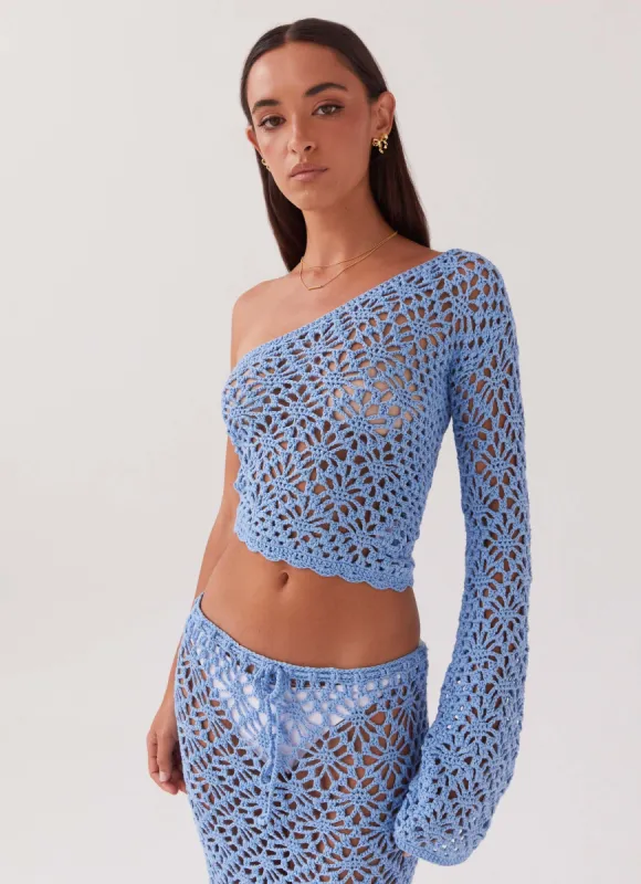 Merliah Crochet Top - Blue sold by Peppermayo