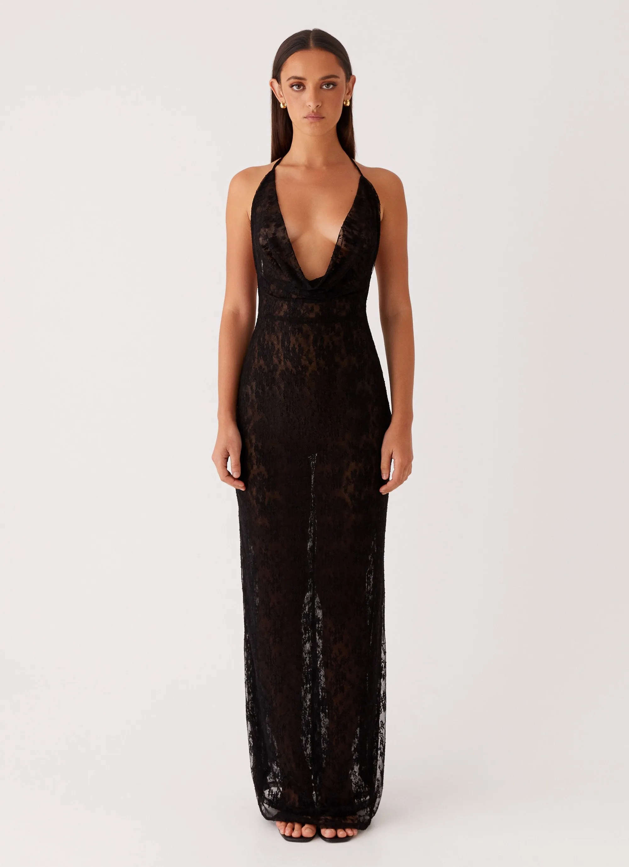 Champagne Coastline Maxi Dress - Black sold by Peppermayo product image thumbnail 2