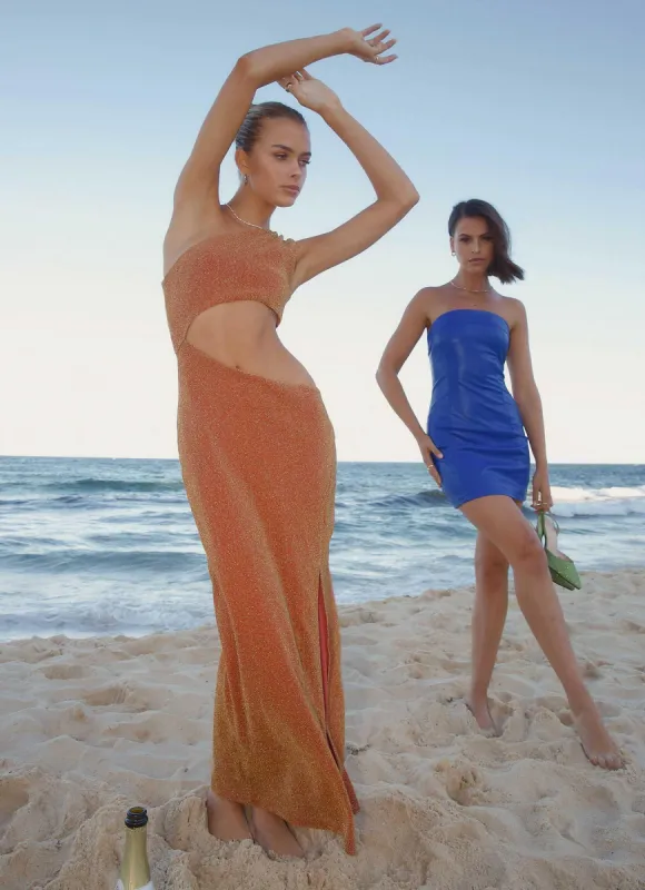 Palace Hotel Maxi Dress - Tangerine sold by Peppermayo