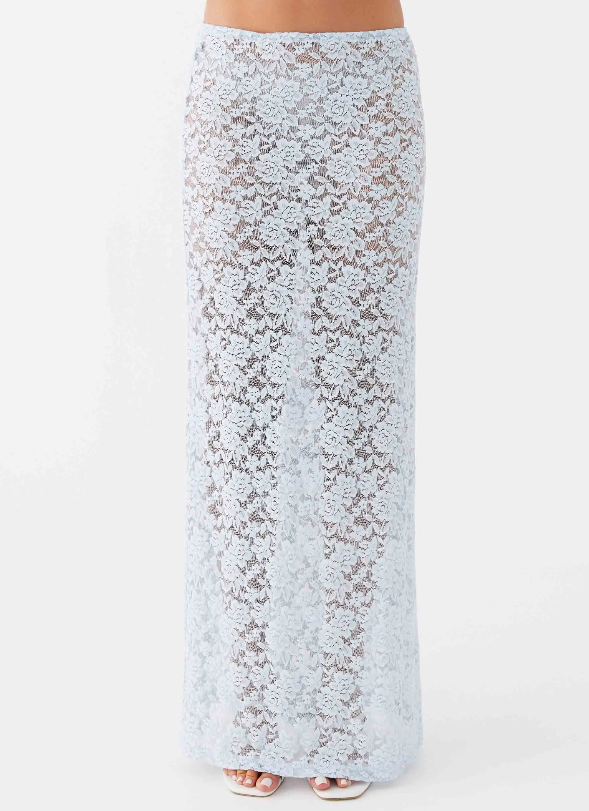 Zephyra Lace Maxi Skirt - Blue Cloud sold by Peppermayo product image thumbnail 5