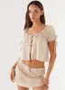 Amber Fields Linen Top - Natural sold by Peppermayo
