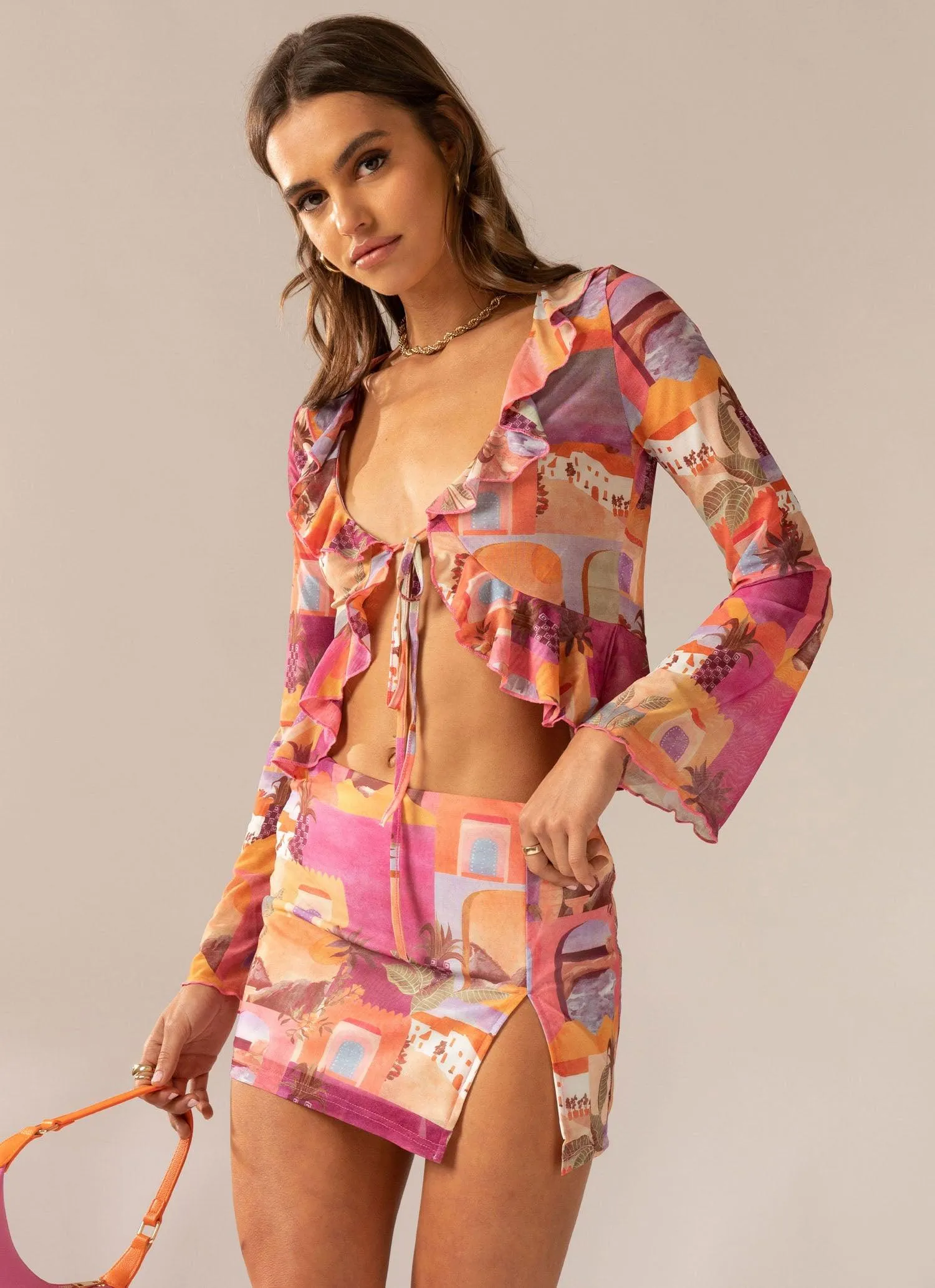 Sweet and Sultry Tie Top - Sunset Building sold by Peppermayo product image thumbnail 3