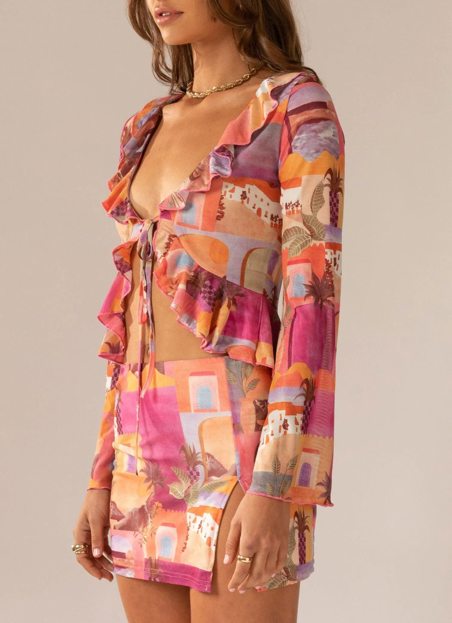 Sweet and Sultry Tie Top - Sunset Building sold by Peppermayo product image thumbnail 4