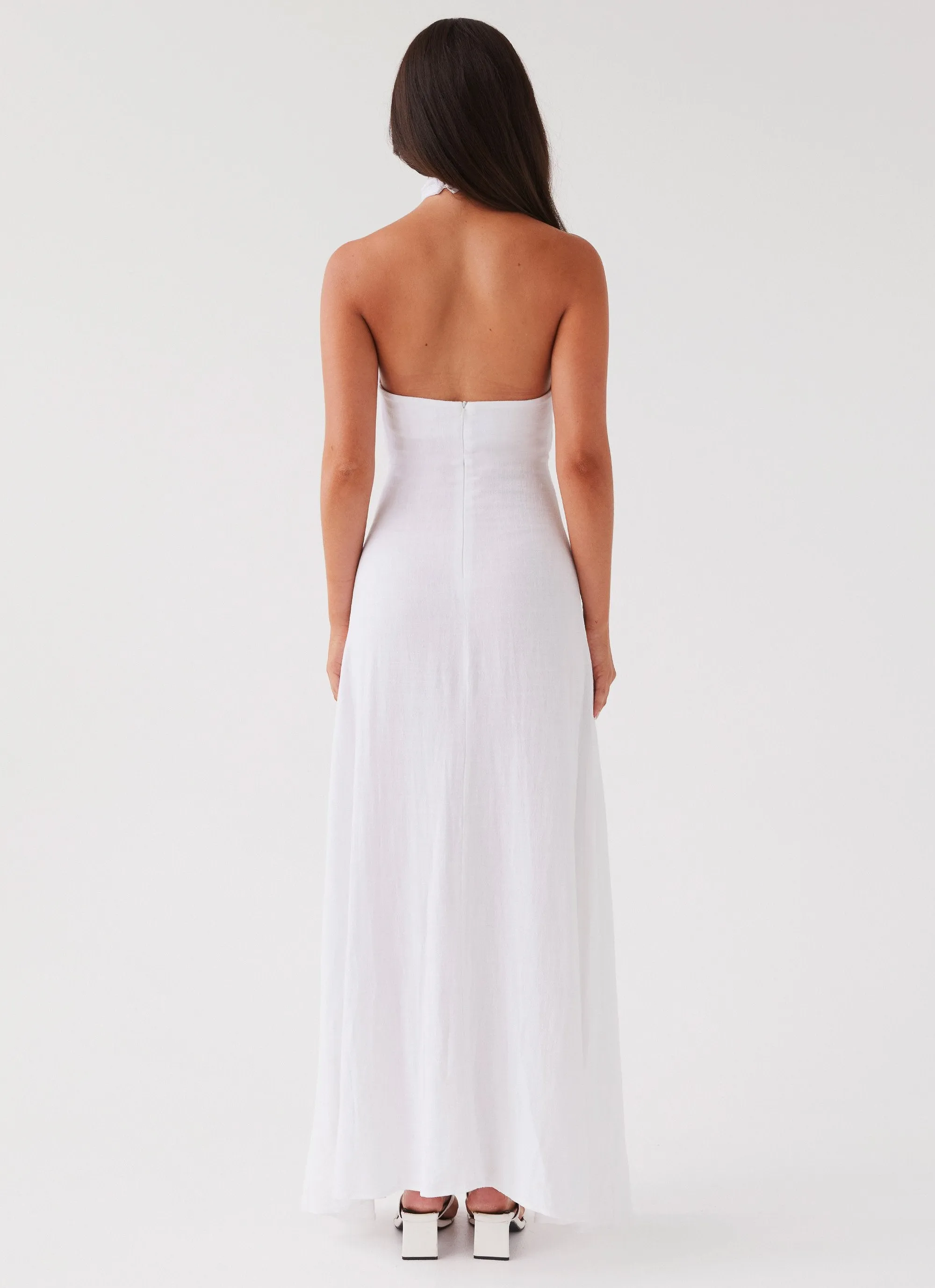 Adrienne Linen Maxi Dress - White sold by Peppermayo product image thumbnail 4
