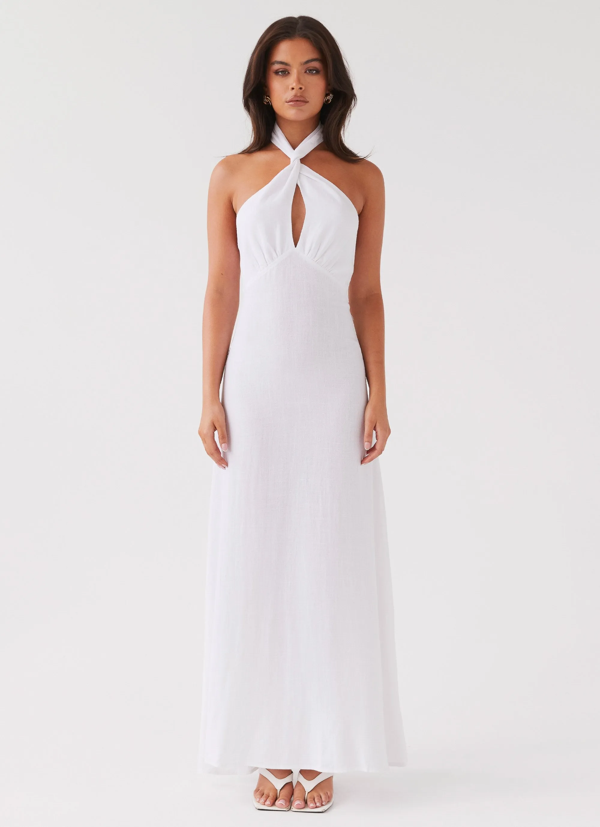 Adrienne Linen Maxi Dress - White sold by Peppermayo product image thumbnail 2