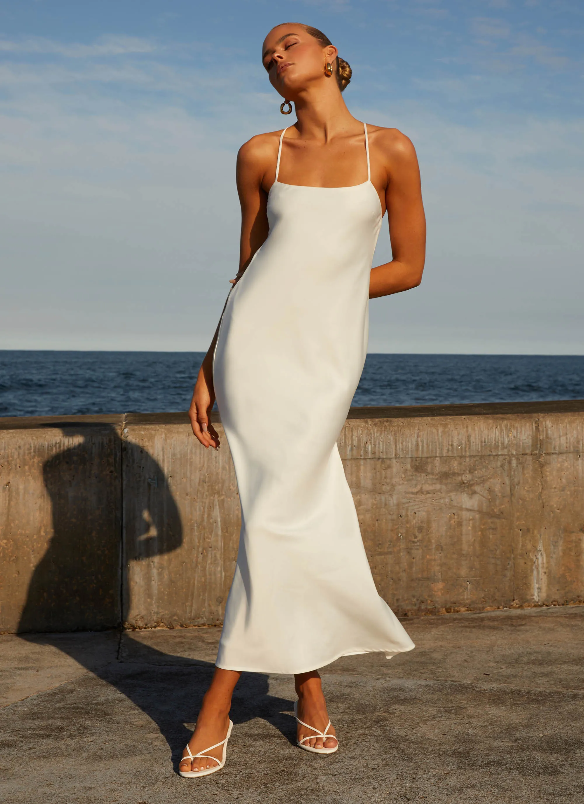 Runway Royalty Maxi Dress - White sold by Peppermayo