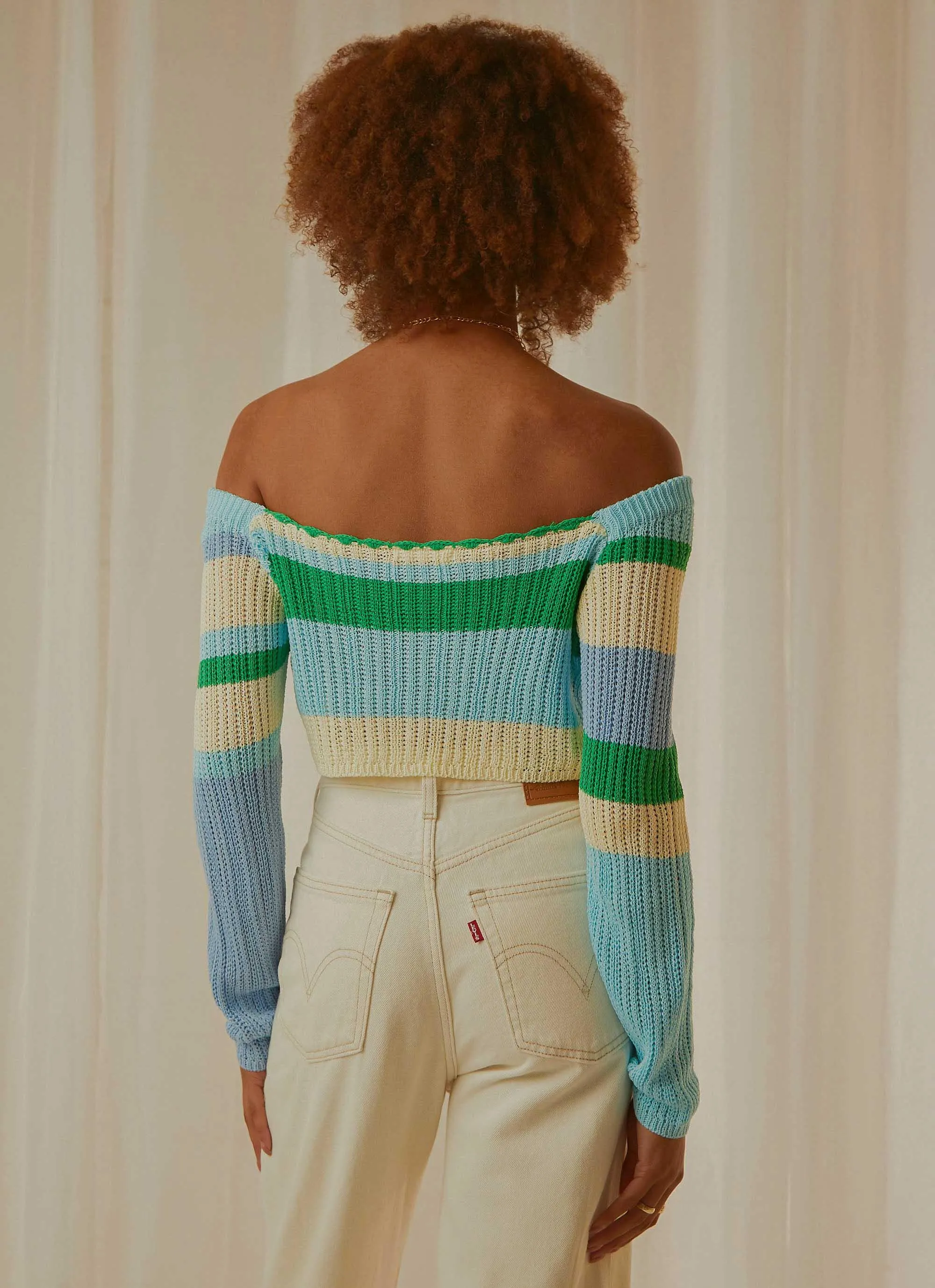 Copacabana Crochet Top - Blue Green Multi sold by Peppermayo product image thumbnail 5