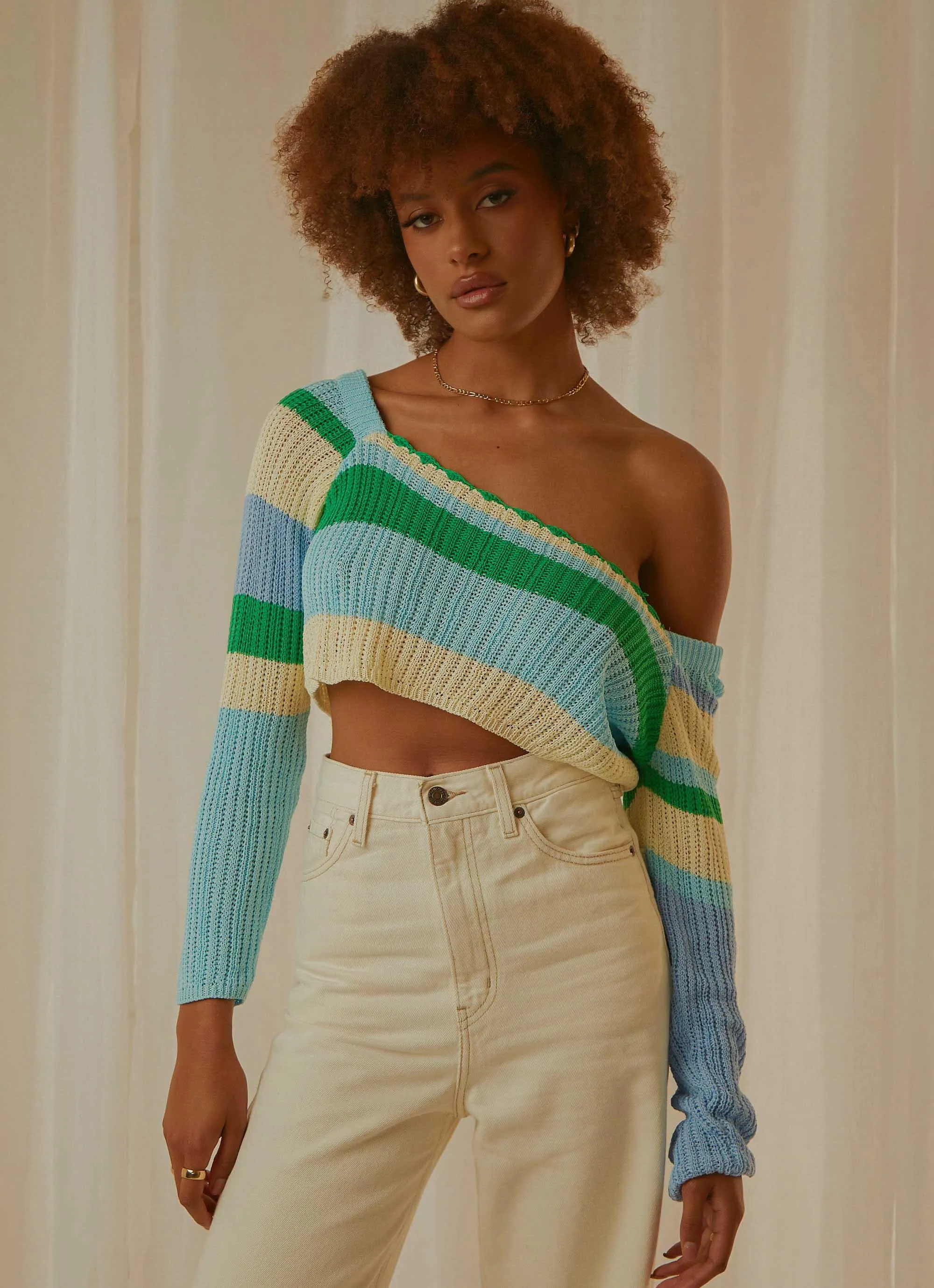 Copacabana Crochet Top - Blue Green Multi sold by Peppermayo product image thumbnail 2