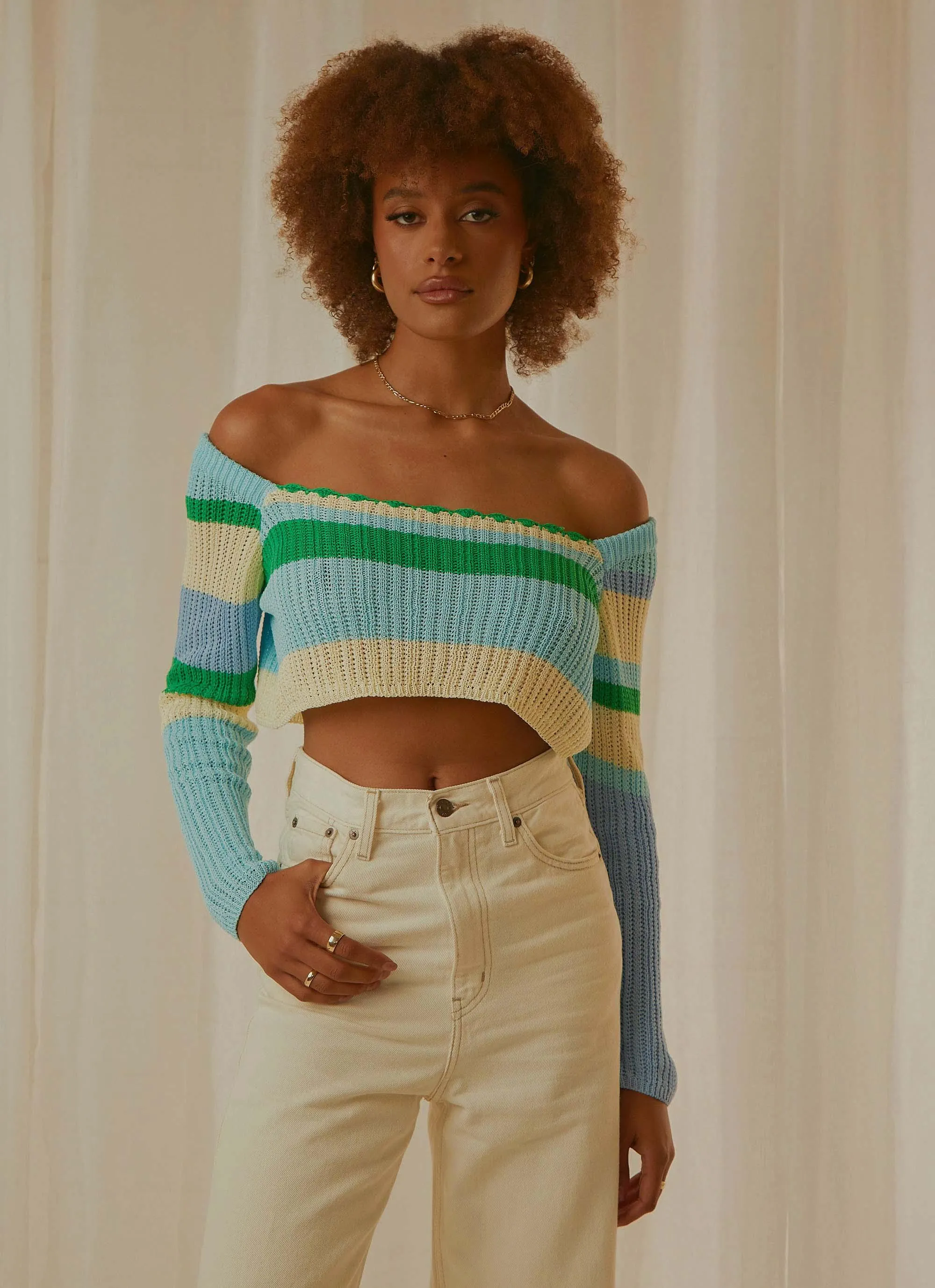 Copacabana Crochet Top - Blue Green Multi sold by Peppermayo product image thumbnail 3