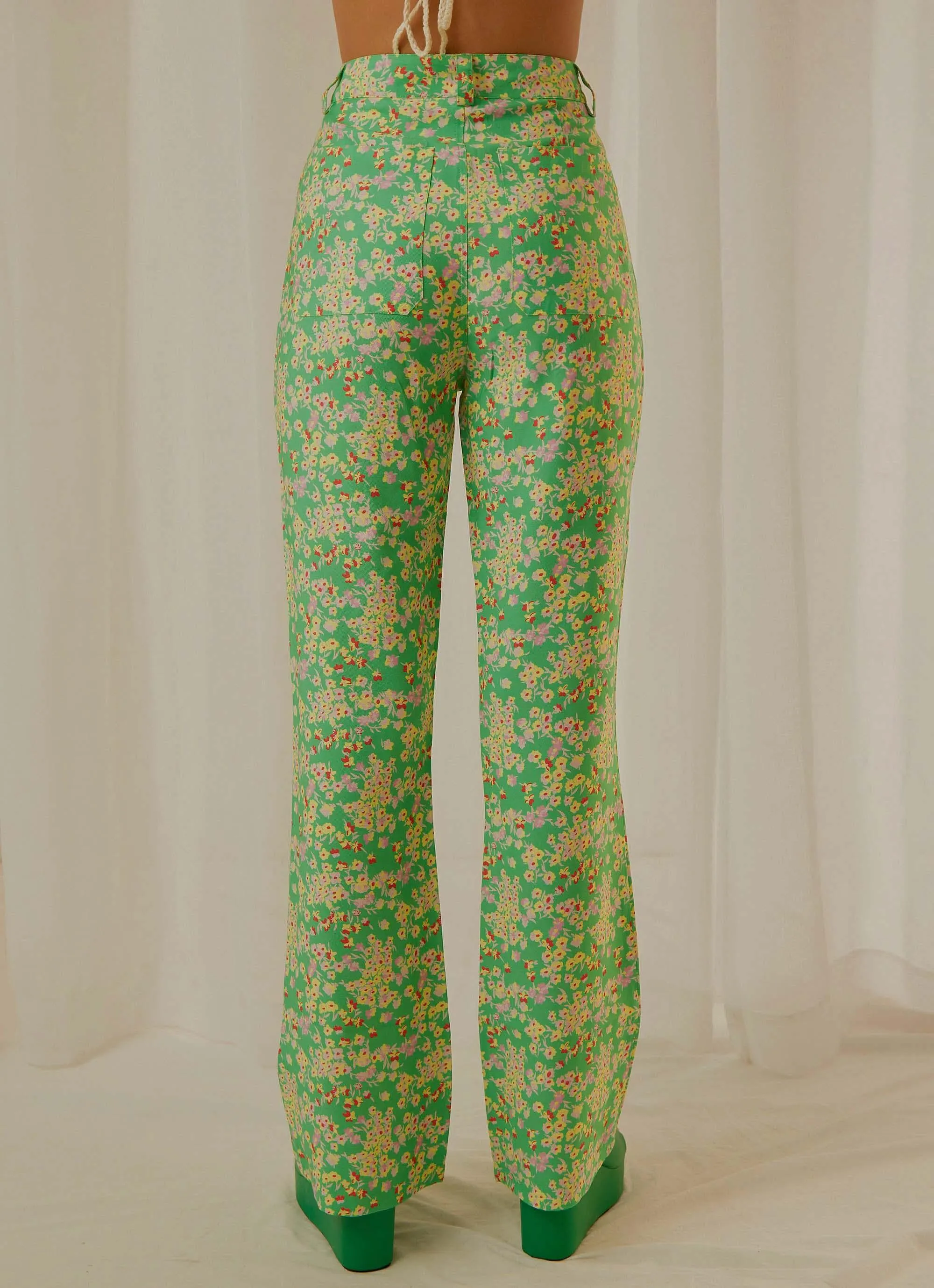 Jade Floral Bootcut Pant - Apple sold by Peppermayo product image thumbnail 5