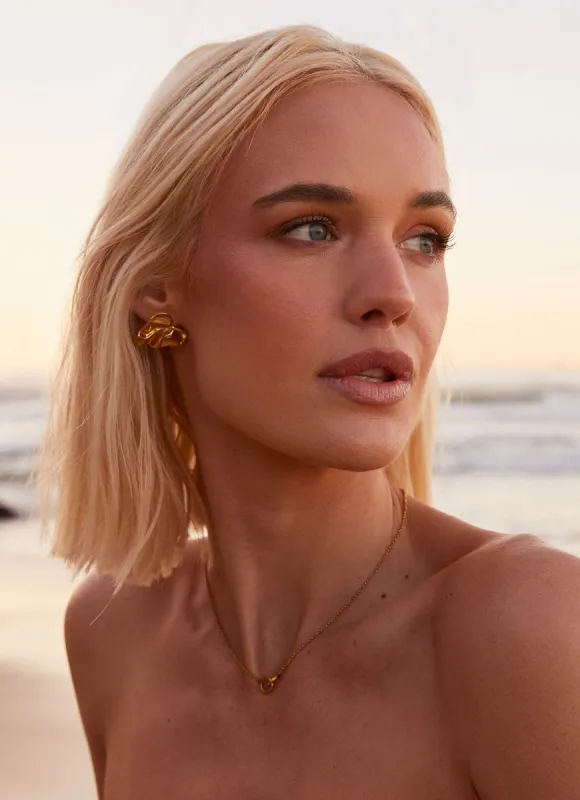 Ruby Interlocked Necklace - Gold sold by Peppermayo