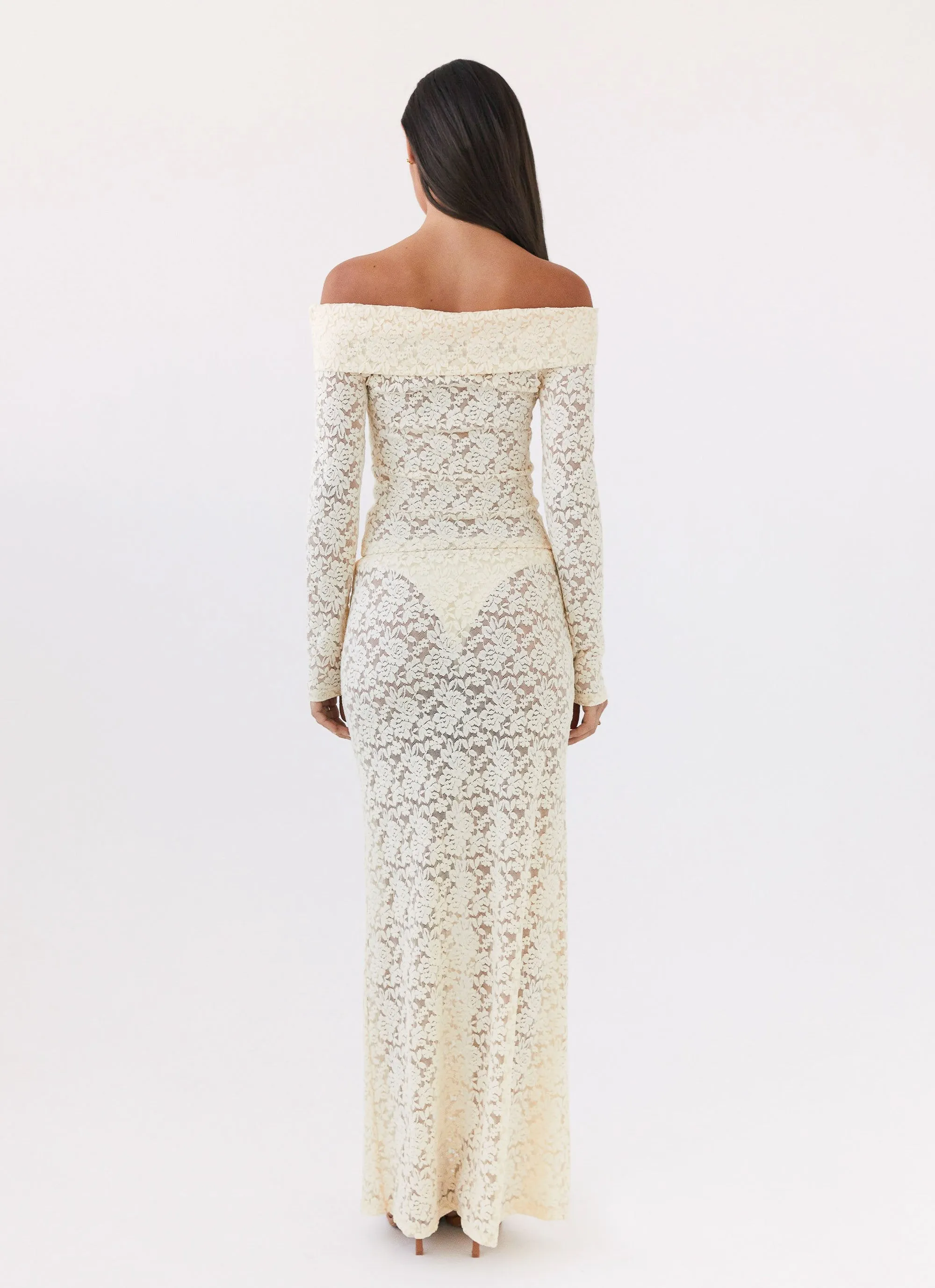 Zephyra Lace Long Sleeve Top - Natural sold by Peppermayo product image thumbnail 4