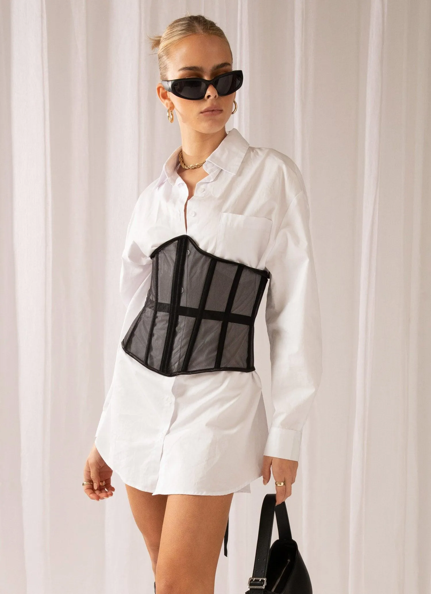 Higher Love Bustier - Black sold by Peppermayo