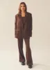 Talula Pinstripe Blazer - Chocolate sold by Peppermayo