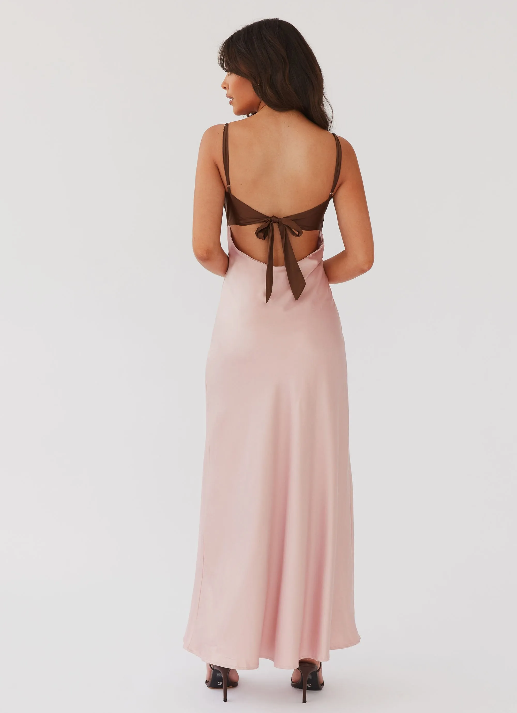 Flora Satin Maxi Dress - Blush Dreams sold by Peppermayo product image thumbnail 3