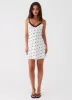 Masha Lace Mini Dress - Black Polka Dot sold by Peppermayo