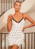 Masha Lace Mini Dress - Black Polka Dot sold by Peppermayo