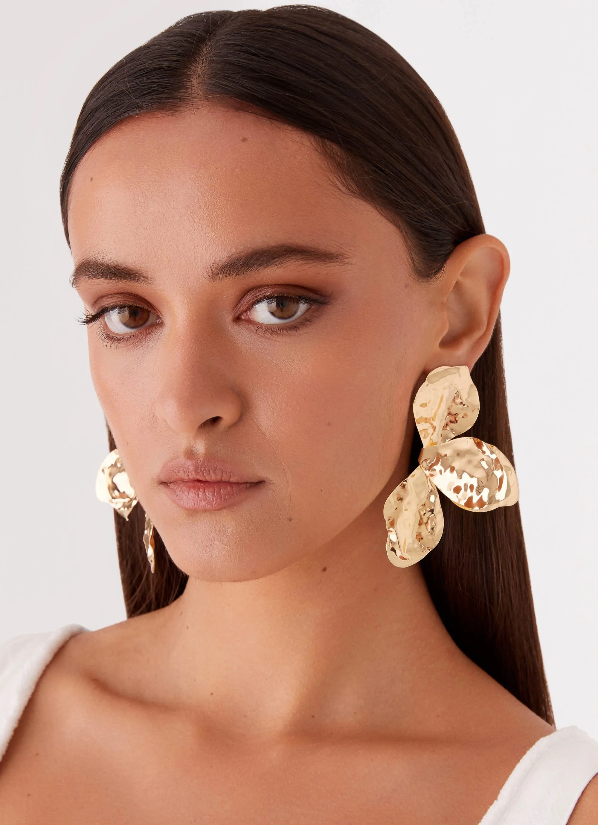 Stonelet Statement Earrings - Gold sold by Peppermayo product image thumbnail 4