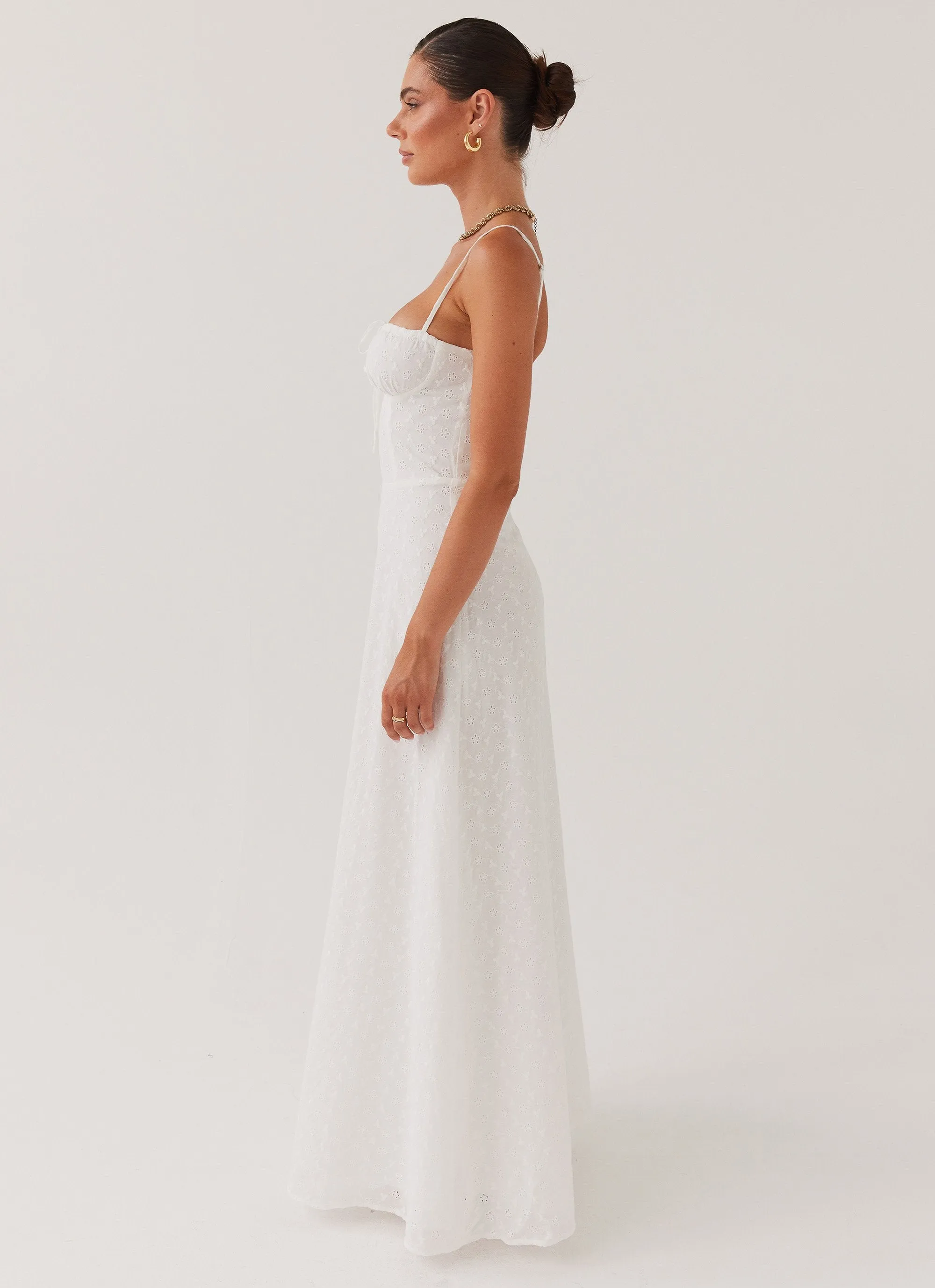 Elsie Broderie Maxi Dress - White sold by Peppermayo product image thumbnail 3