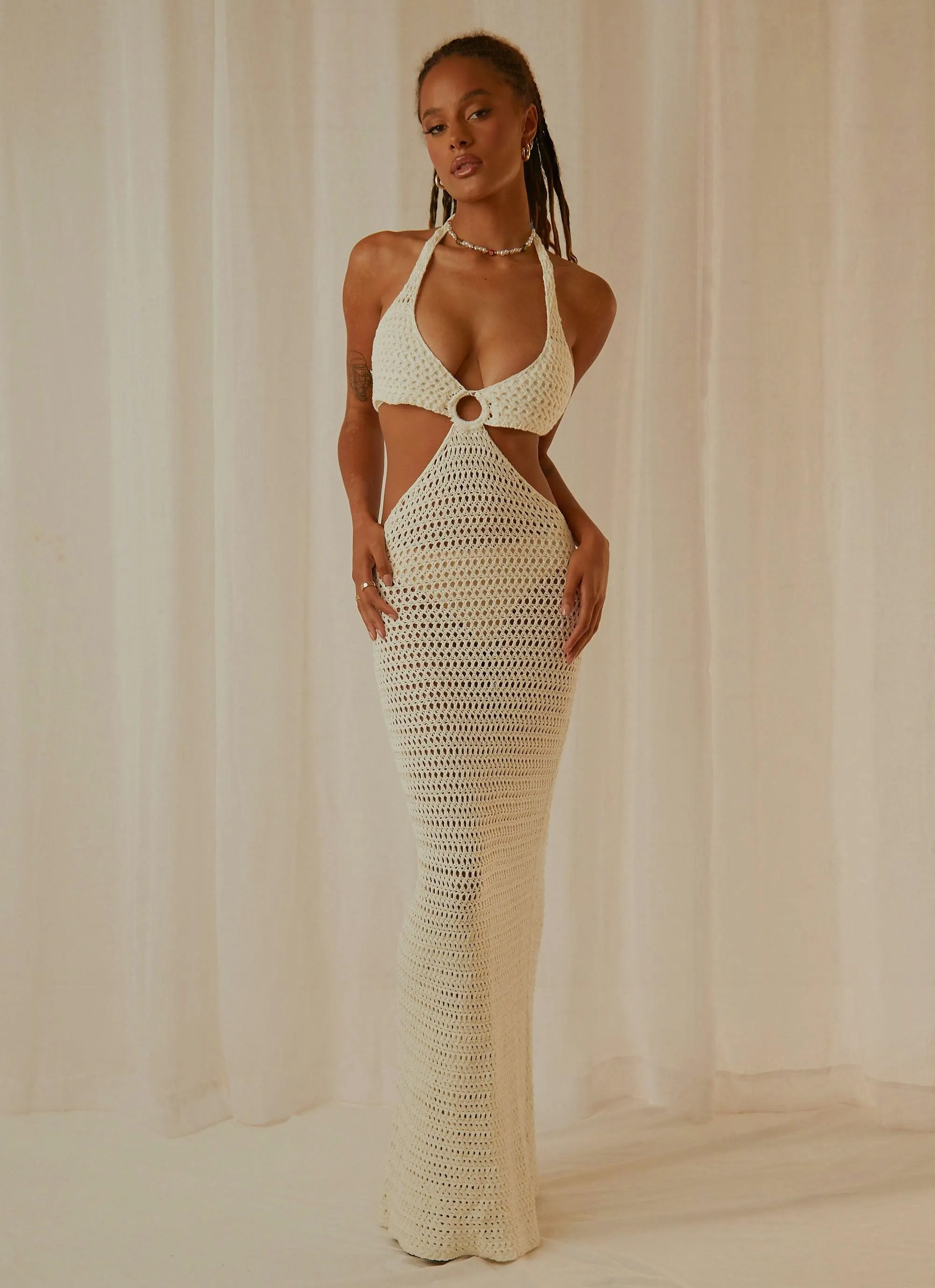 Haven Crochet Maxi Dress - White sold by Peppermayo product image thumbnail 3