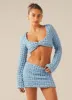 Unfoolish Mini Skirt - Sky Blue sold by Peppermayo