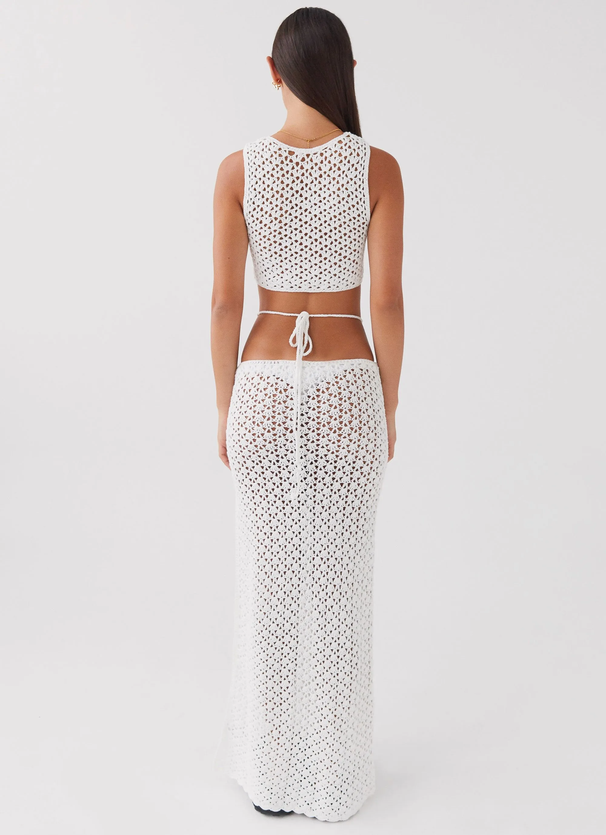 Mabel Bay Crochet Maxi Skirt - White sold by Peppermayo product image thumbnail 4