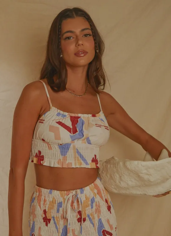 Spring Melodies Top - Abstract Resort sold by Peppermayo