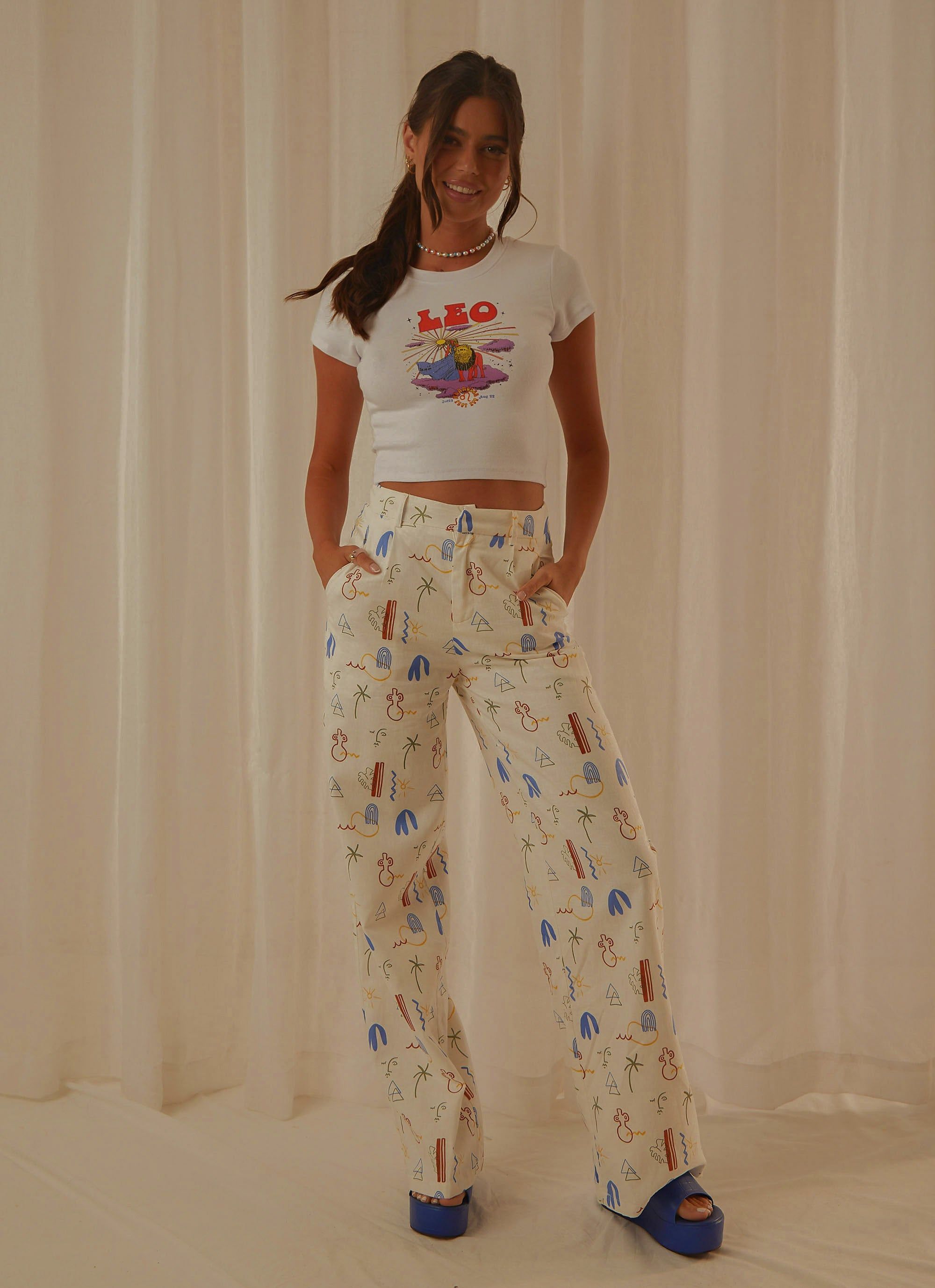 Leo Baby Tee - White sold by Peppermayo product image thumbnail 4