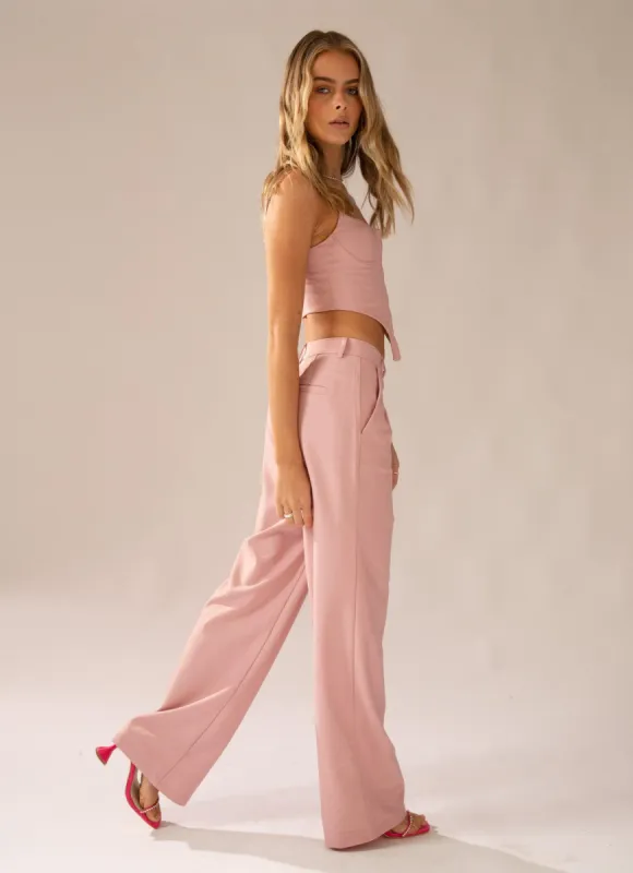 Magdalena Suit Pants - Lovers Pink sold by Peppermayo