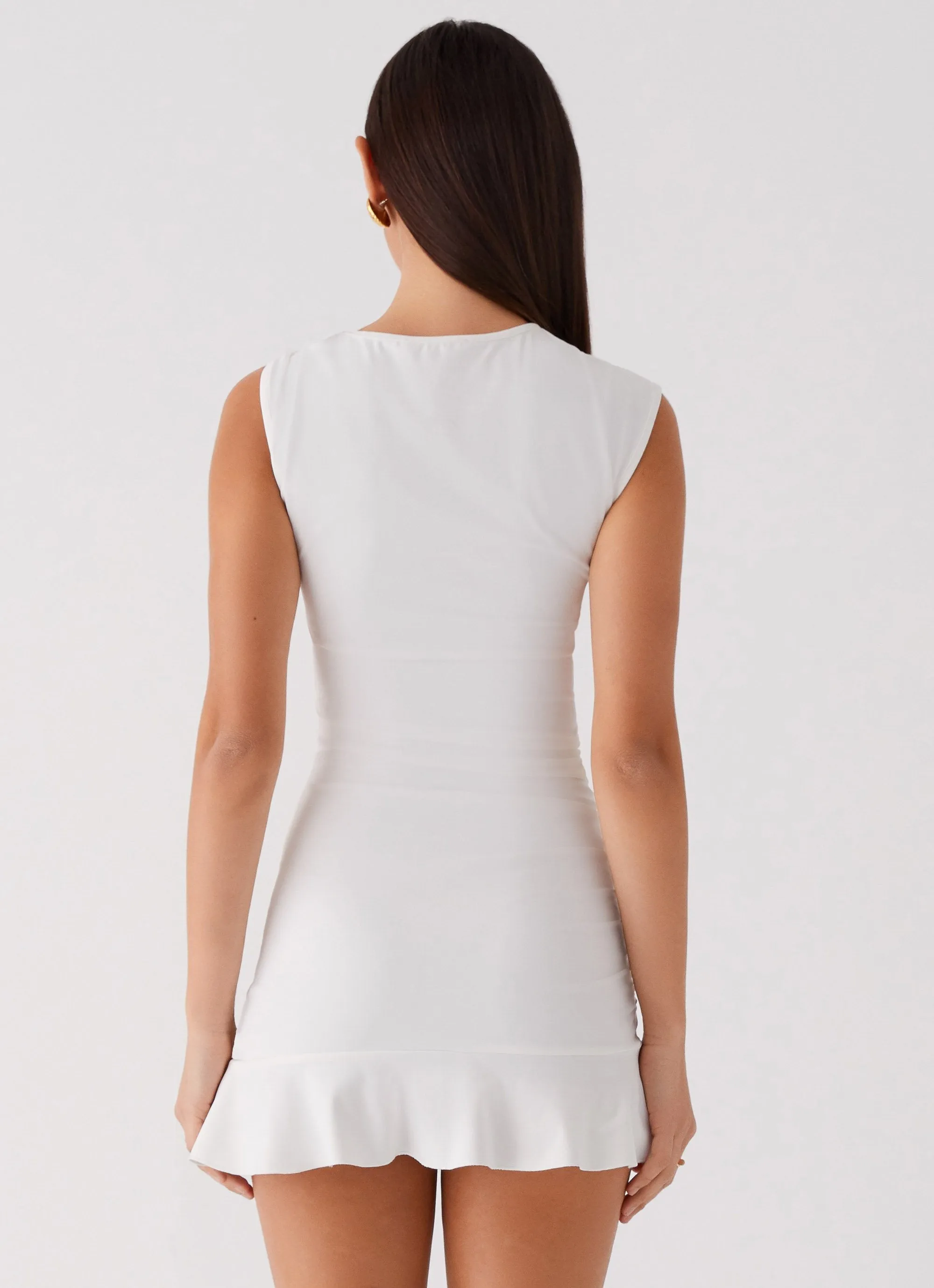 Katy Frill Mini Dress - Ivory sold by Peppermayo product image thumbnail 4