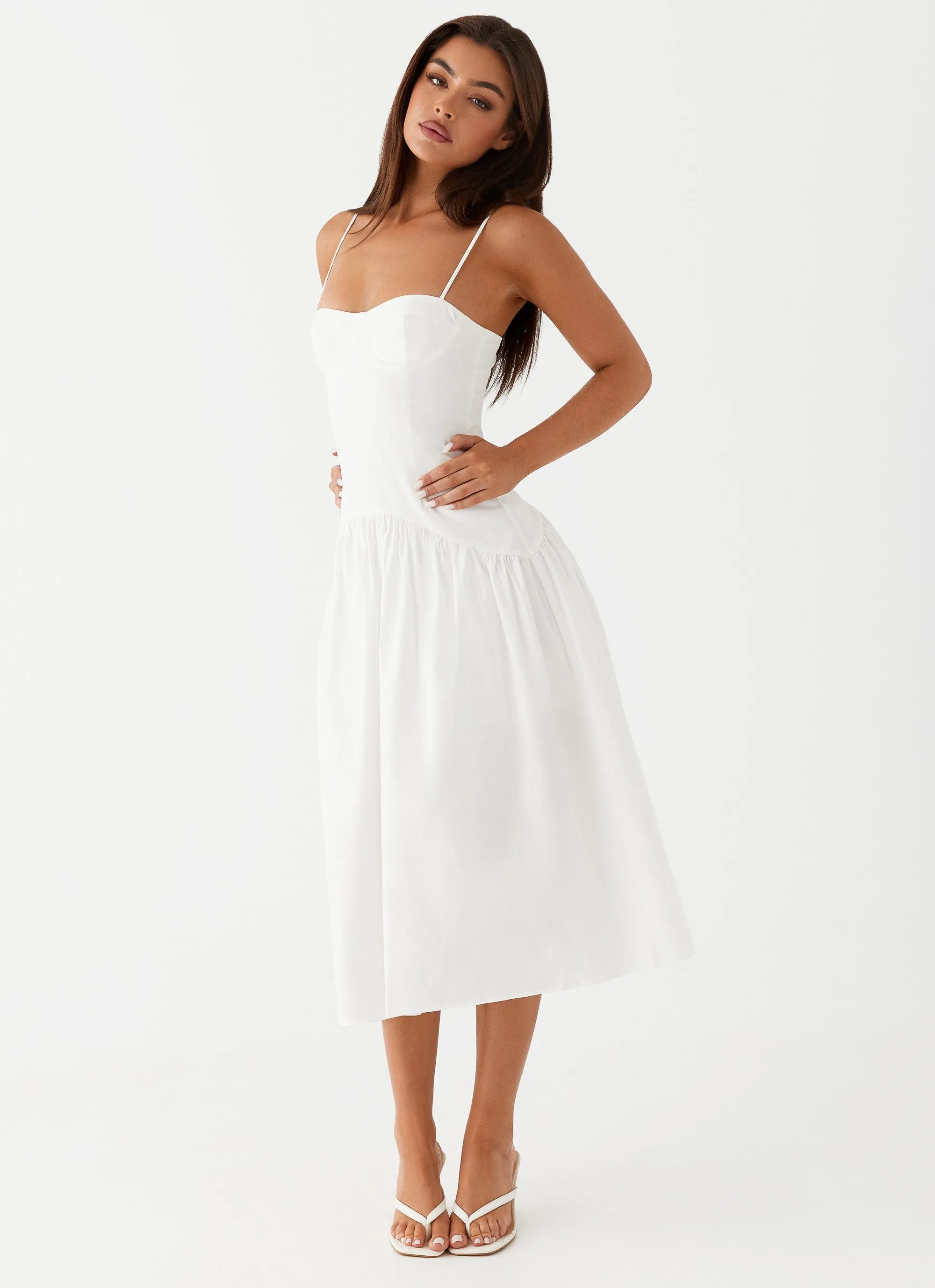 Yvette Corset Midi Dress - White sold by Peppermayo product image thumbnail 5