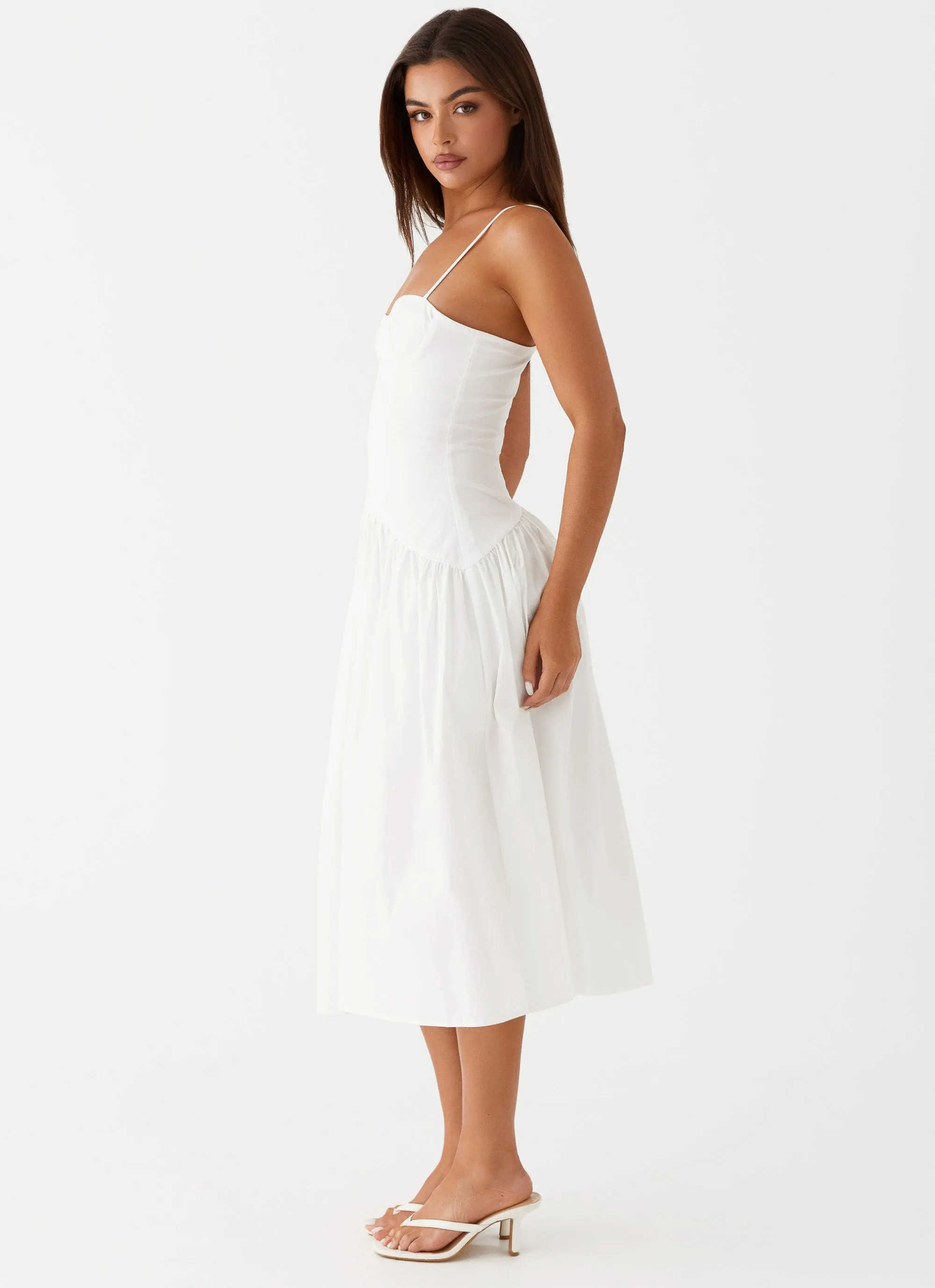 Yvette Corset Midi Dress - White sold by Peppermayo product image thumbnail 3