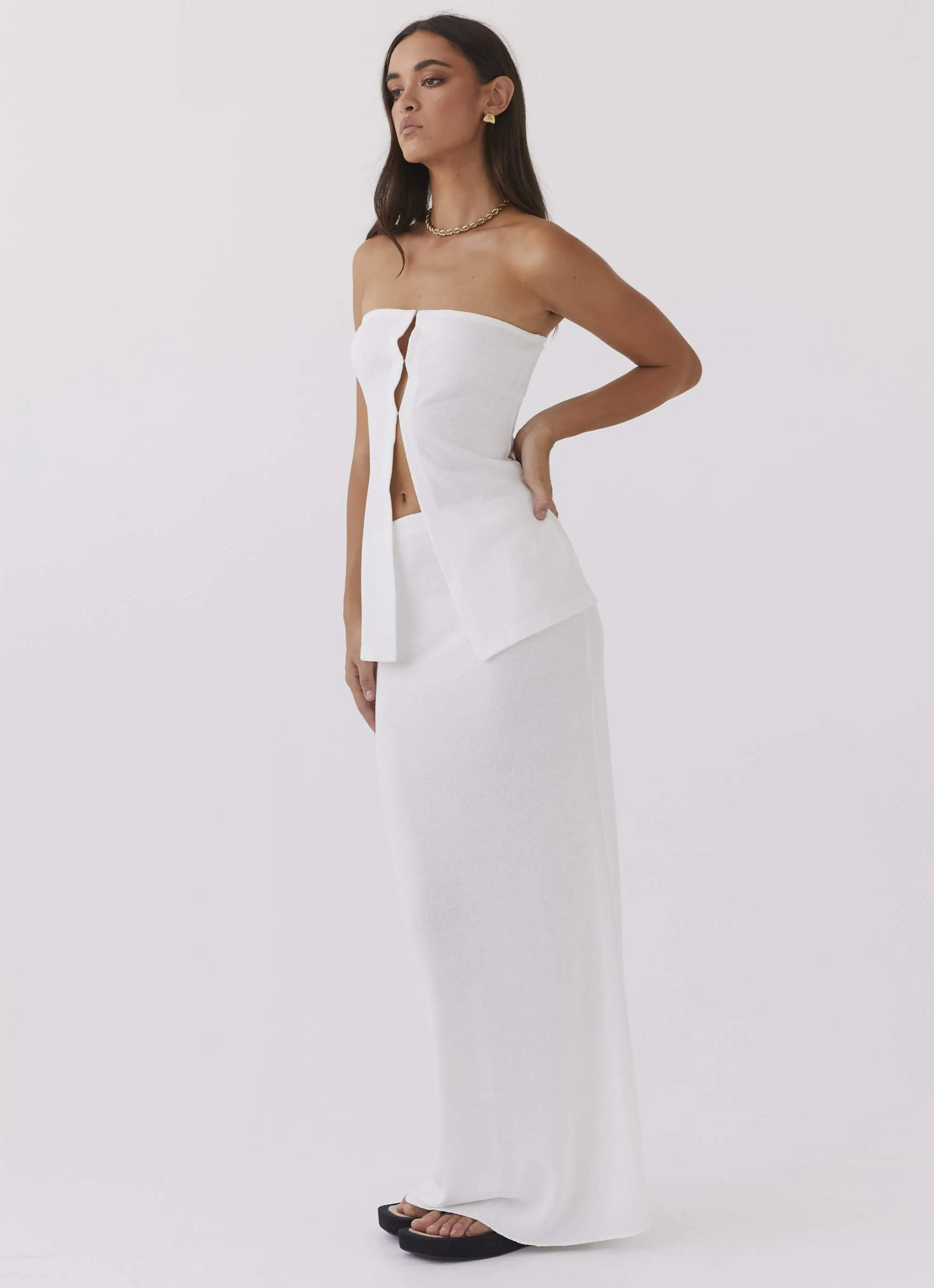 Delicate Lady Knit Maxi Skirt - White sold by Peppermayo product image thumbnail 5