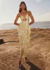 Sunset Kisses Ruffle Maxi Dress - Daffodil sold by Peppermayo