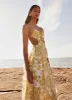 Sunset Kisses Ruffle Maxi Dress - Daffodil sold by Peppermayo