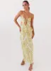 Sunset Kisses Ruffle Maxi Dress - Daffodil sold by Peppermayo