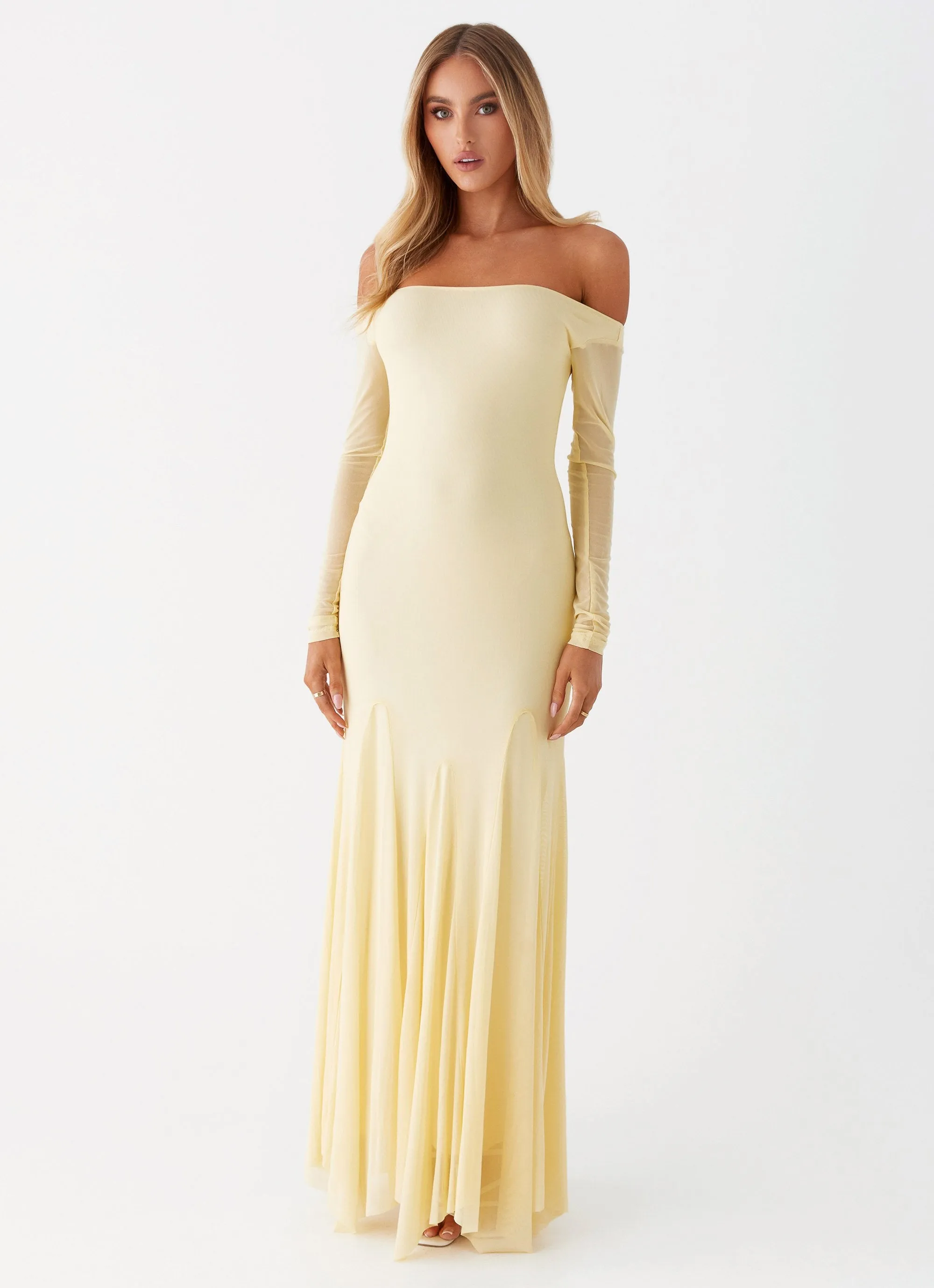 Maribel Maxi Dress - Yellow sold by Peppermayo