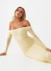 Maribel Maxi Dress - Yellow sold by Peppermayo