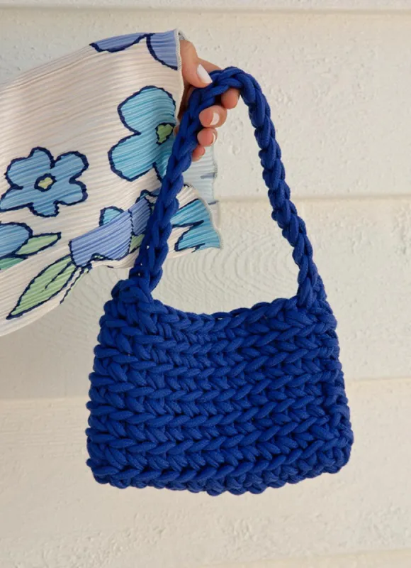 Getaway Weekend Crochet Bag - Cobalt sold by Peppermayo