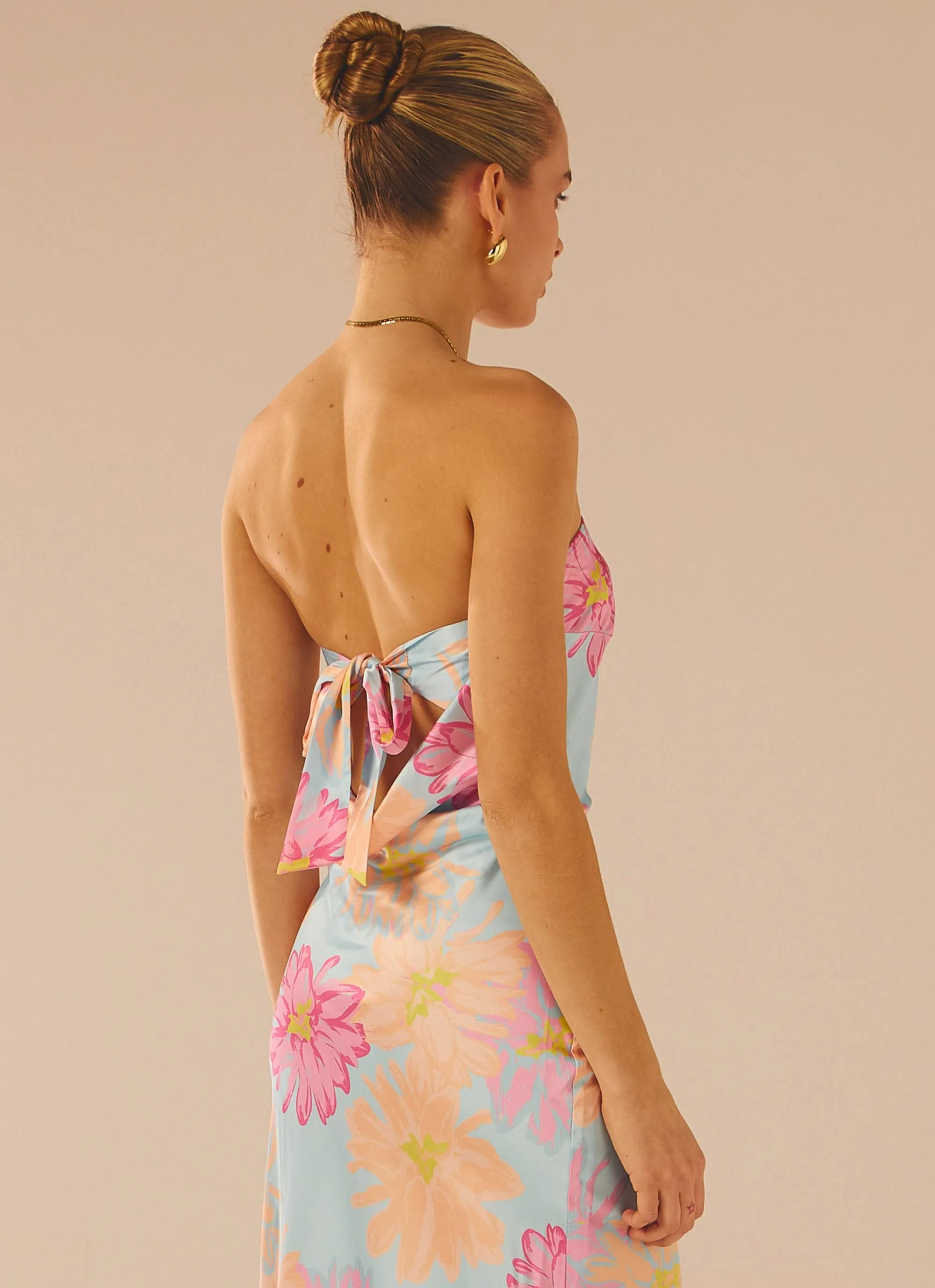 No Service Satin Maxi Dress - Spring Floral sold by Peppermayo product image thumbnail 4