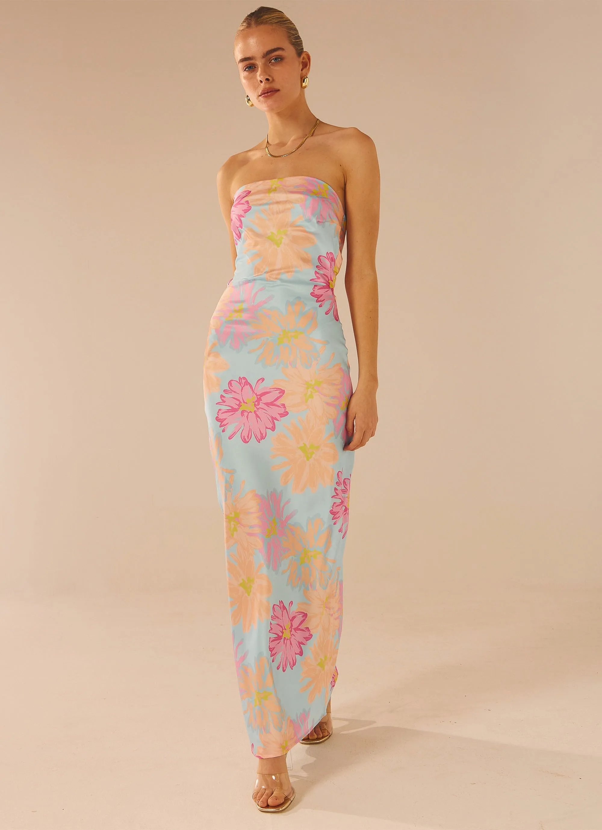 No Service Satin Maxi Dress - Spring Floral sold by Peppermayo product image thumbnail 5