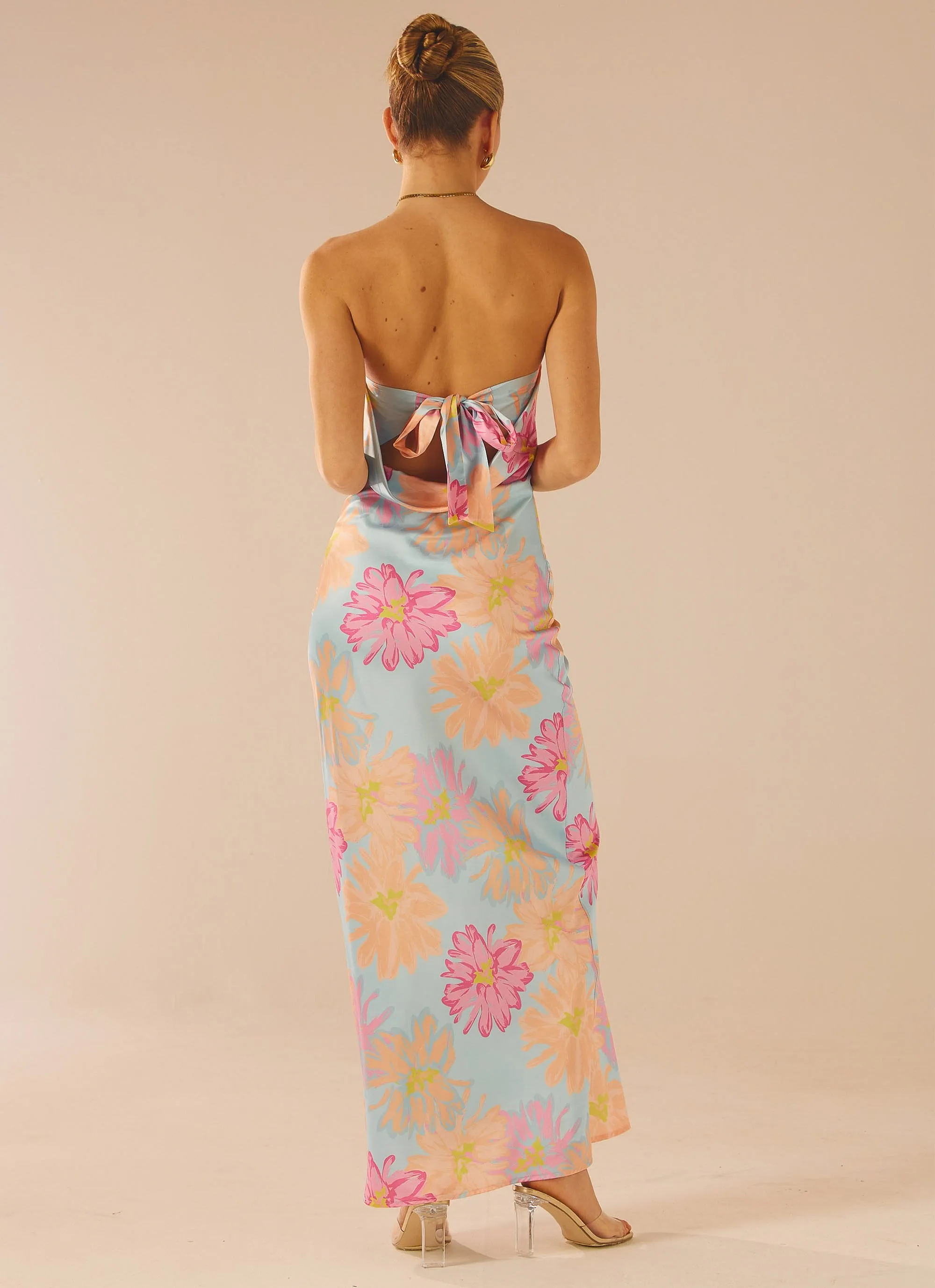 No Service Satin Maxi Dress - Spring Floral sold by Peppermayo product image thumbnail 3