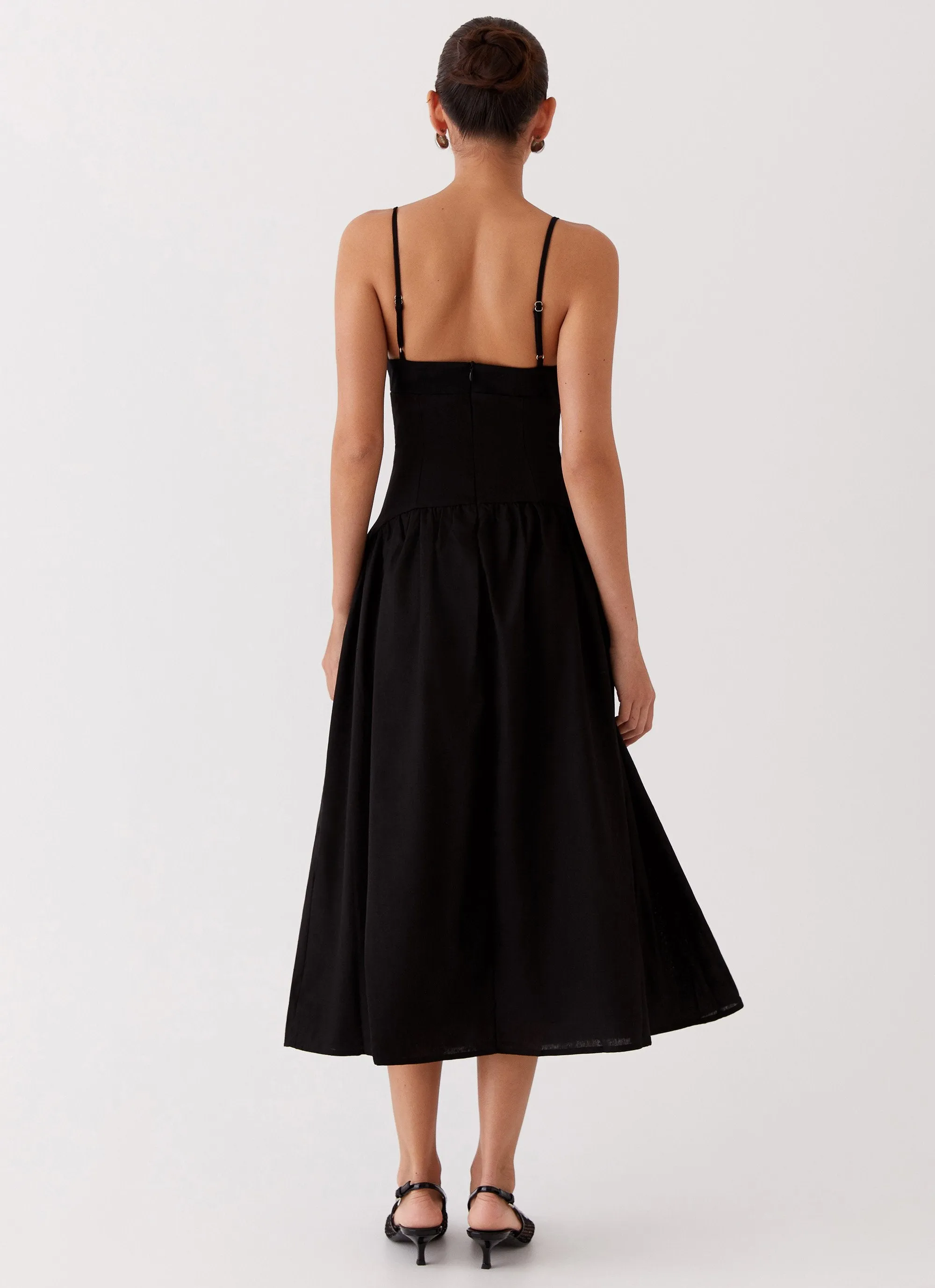 Louvelle Linen Maxi Dress - Black sold by Peppermayo product image thumbnail 4