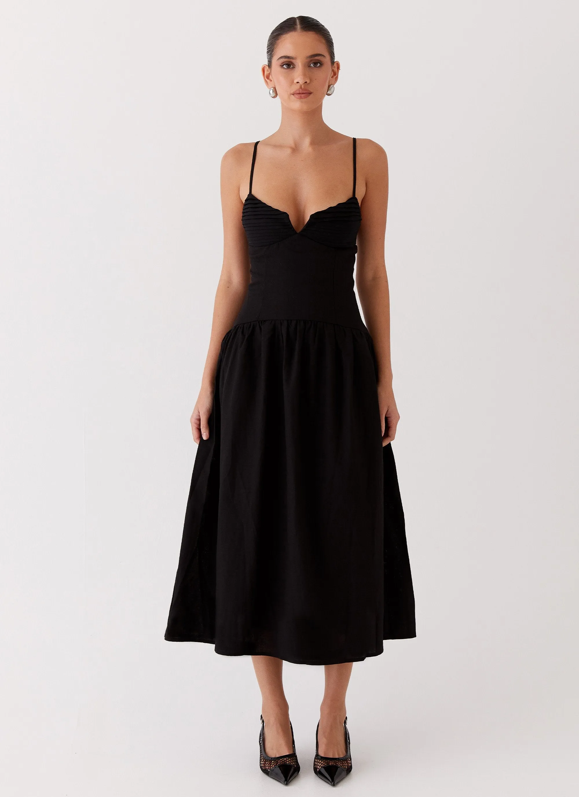 Louvelle Linen Maxi Dress - Black sold by Peppermayo product image thumbnail 2