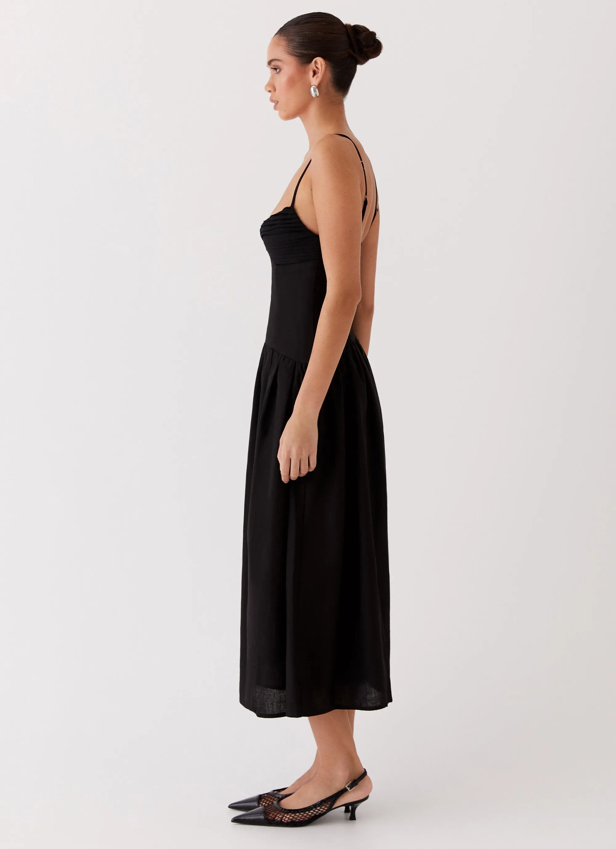Louvelle Linen Maxi Dress - Black sold by Peppermayo product image thumbnail 3