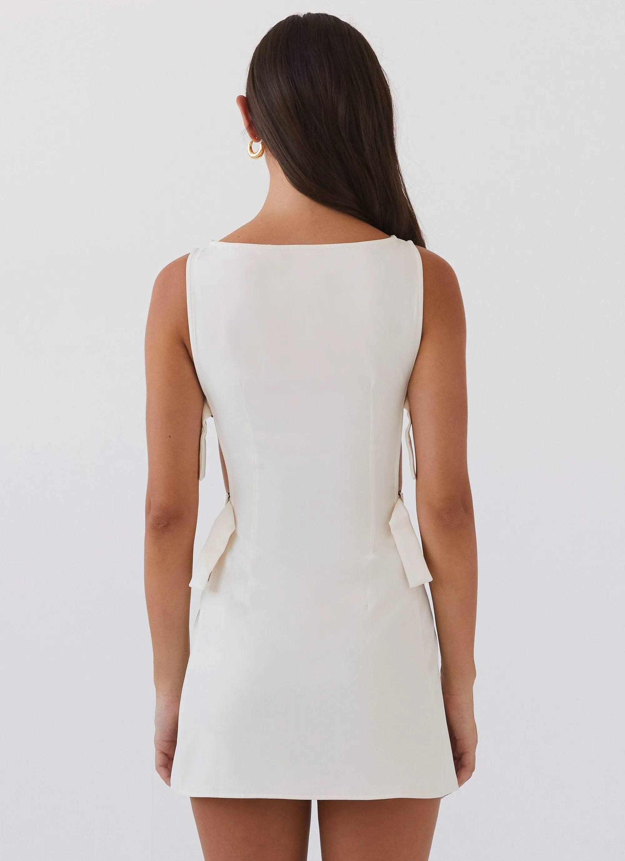 Cherish You Buckle Mini Dress - Ivory sold by Peppermayo product image thumbnail 5