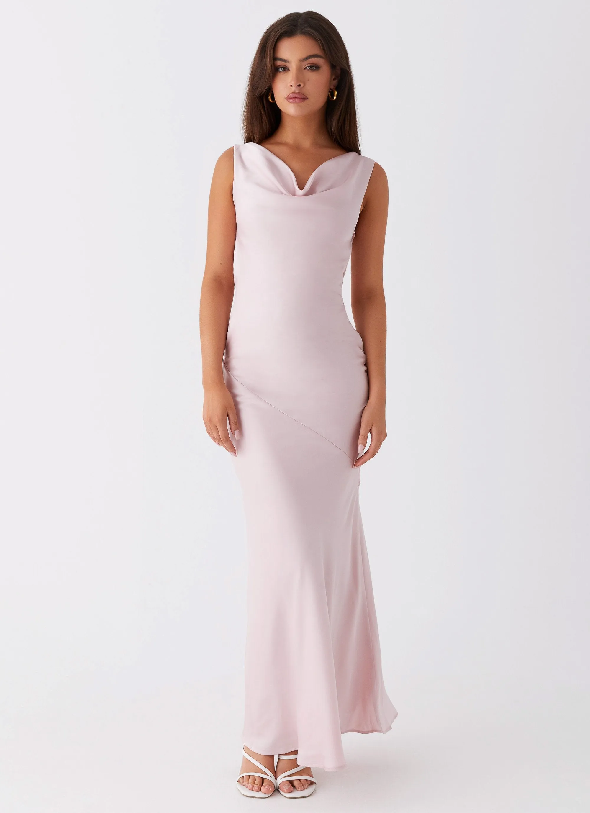 Be Mine Satin Maxi Dress - Mauve Pink sold by Peppermayo product image thumbnail 2