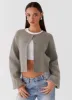 Daphne Knit Cardigan - Light Grey sold by Peppermayo