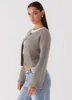 Daphne Knit Cardigan - Light Grey sold by Peppermayo
