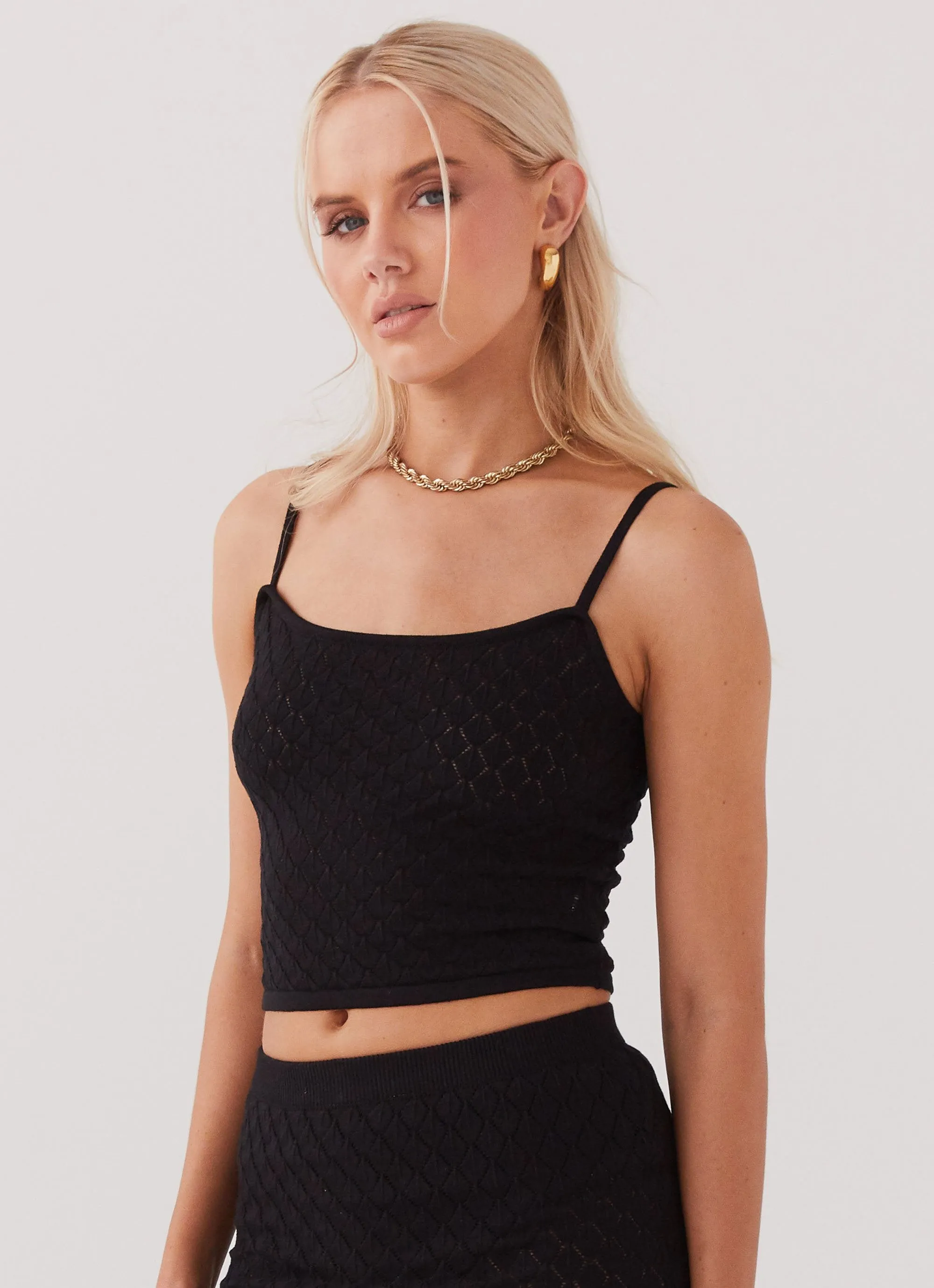 Macy Knit Cami Top - Black sold by Peppermayo product image thumbnail 3